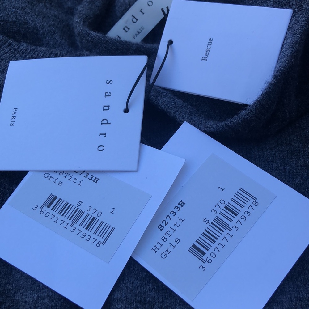 SANDRO PARIS Cashmere/Wool Hoodie(NWT) - Picture 5 of 11